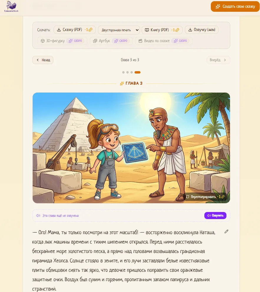 UnicornBook — платформа AI-сказок
